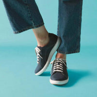 Clarks Women's Nalle Lace Sneakers in navy nubuck - women's sneaker - view 6