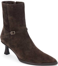 Matisse Women's Ilana Pointed Toe Heel Booties in dark chocolate suede - women's shoe