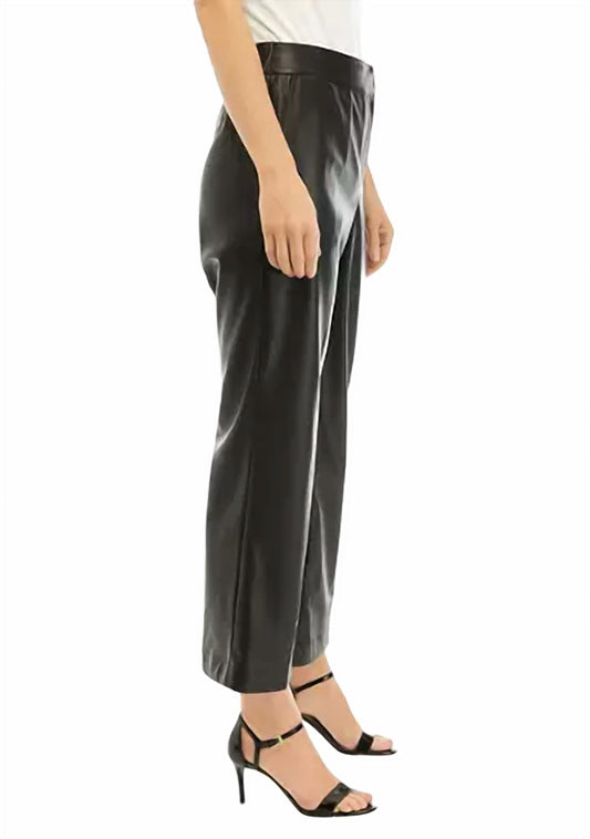 Ruby Rd. - Women's Faux Leather Wide Leg Pants