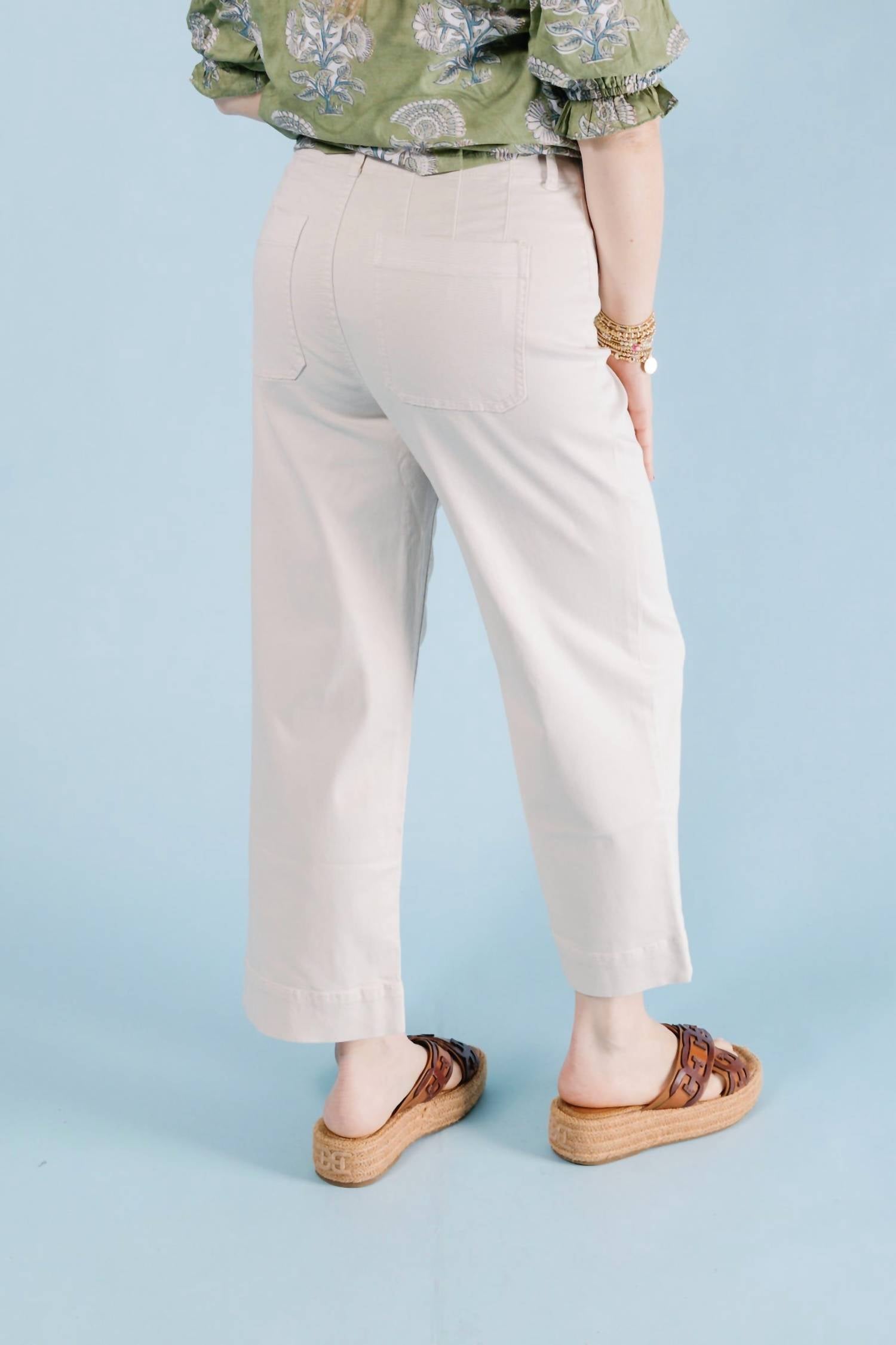 Renuar - Tencel Wide Leg Ankle Pant