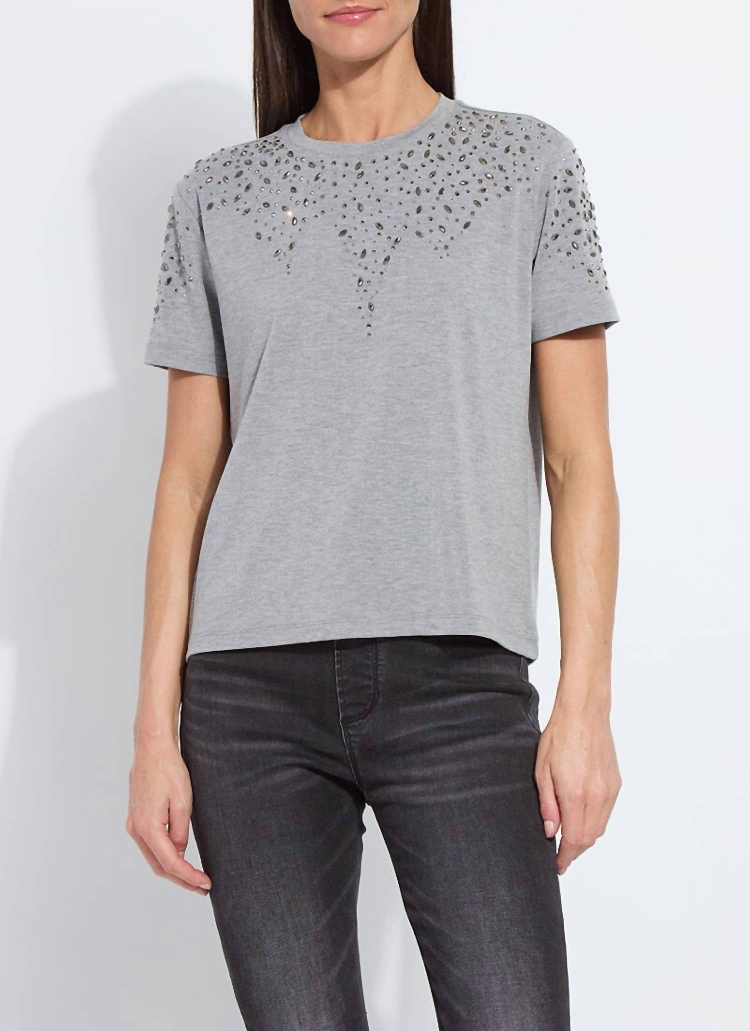 Lysse - Malva Embellished Crew Neck Top
