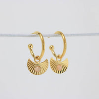 Love Lunamei Women's Moon Gazer Earrings in rose quartz - women's jewelry
