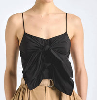 Derek Lam 10 Crosby - Shira Poplin Double Tie Front Top