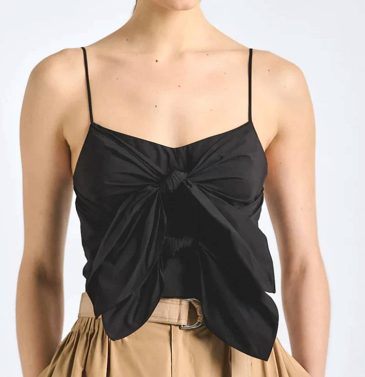 Derek Lam 10 Crosby - Shira Poplin Double Tie Front Top