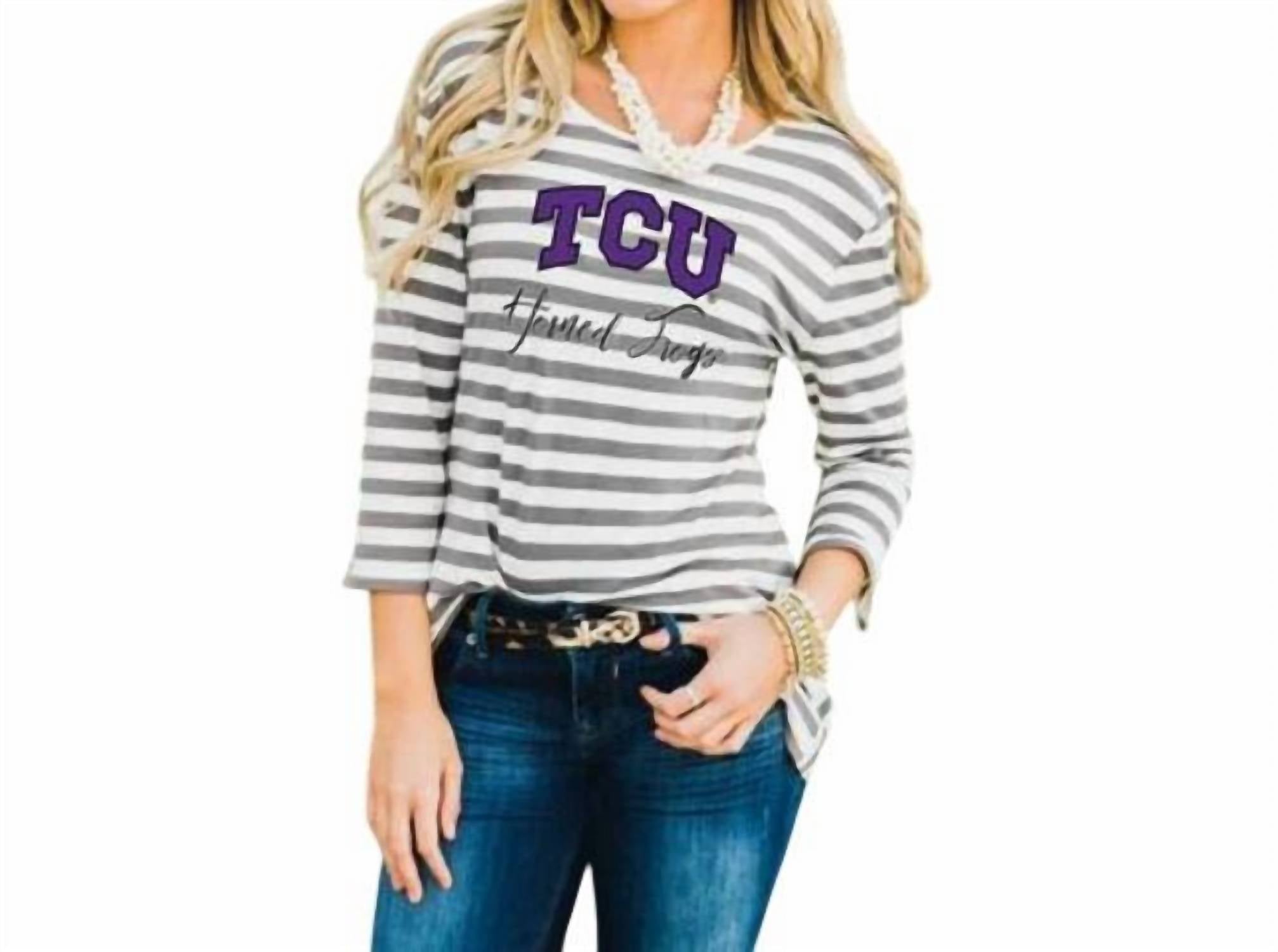Gameday Couture - TCU Stay A While Top