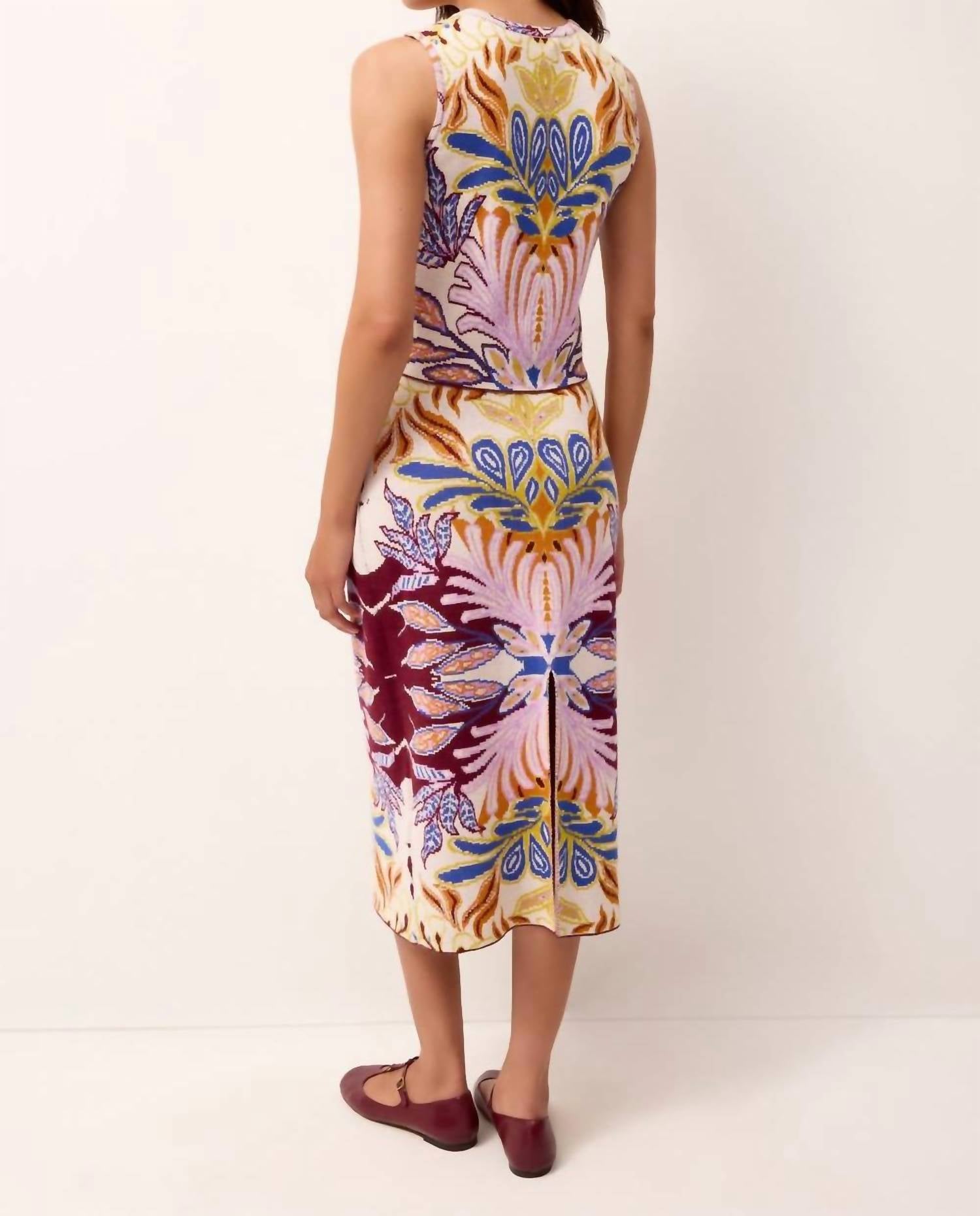 Marie Oliver Women's Janis Skirt in hydrofleur - women's skirt - detail view