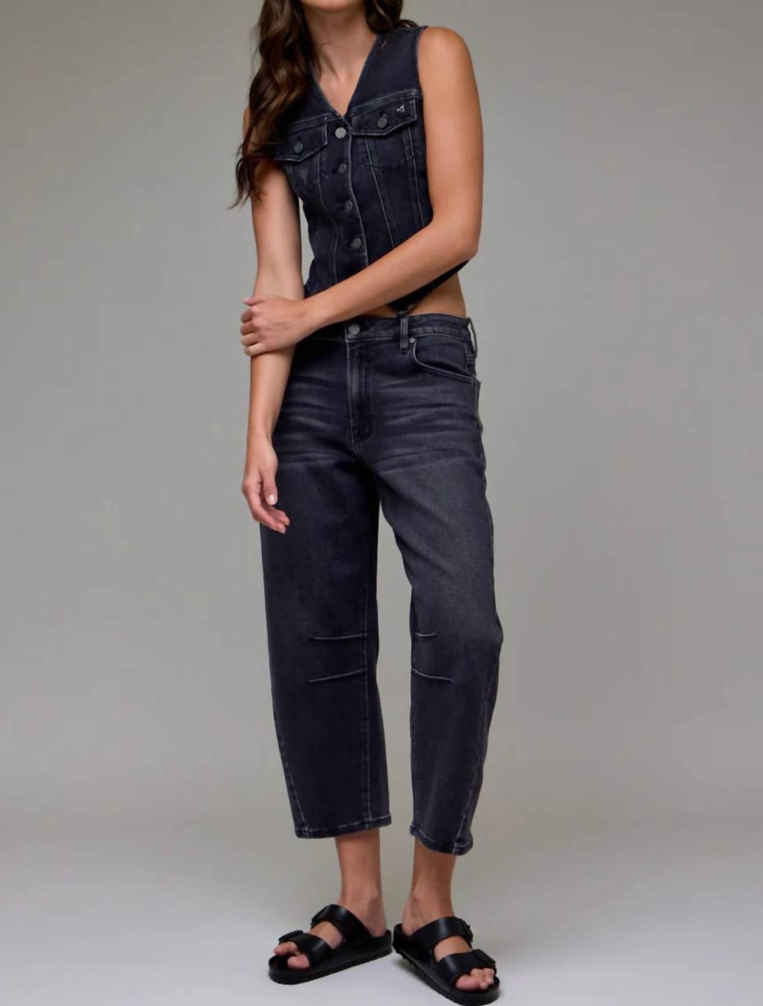 Hidden - Sammie Cropped Barrel Jeans