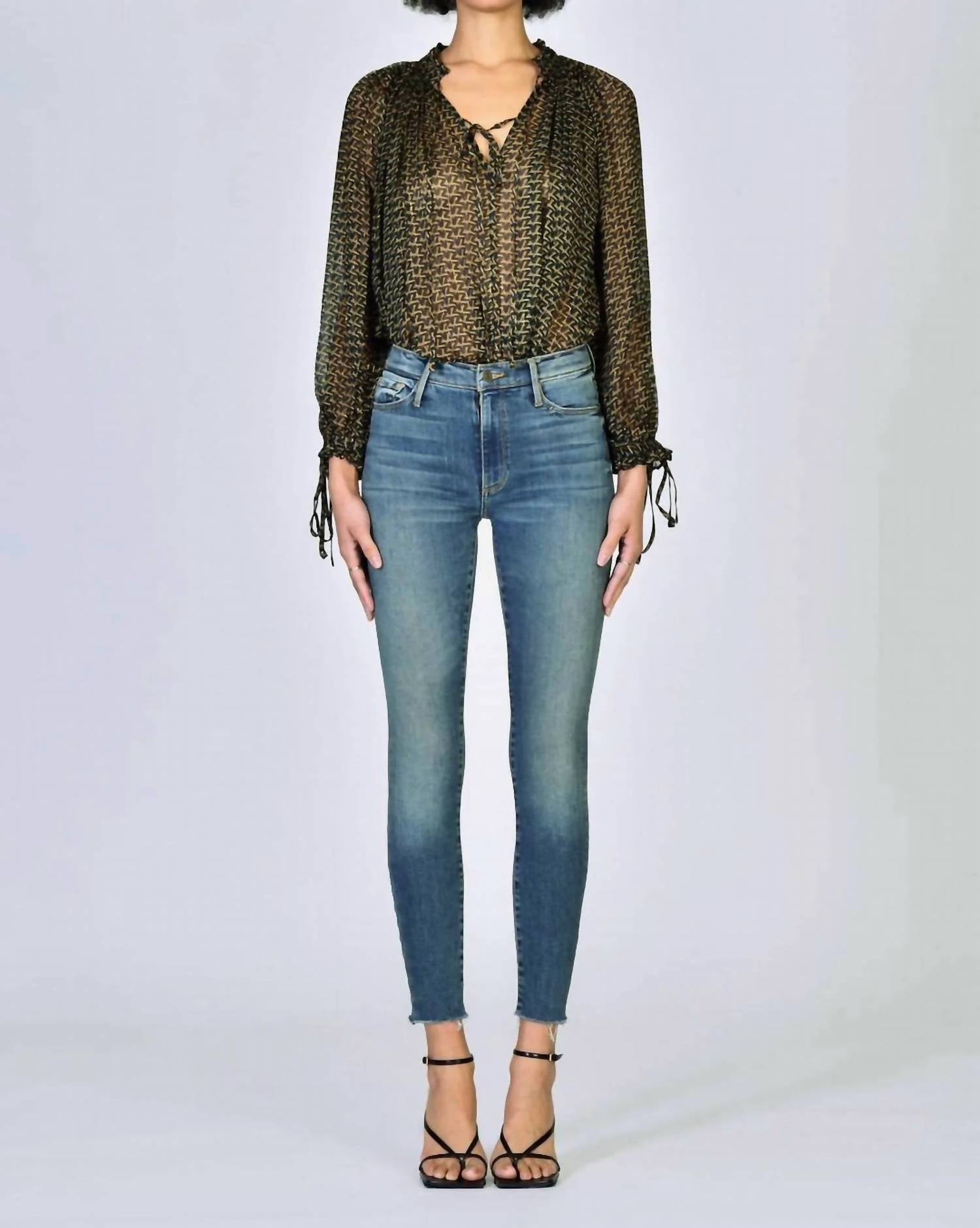 BLACK ORCHID Carmen High Rise Ankle Fray Jean in kiss on the chic - women's jeans