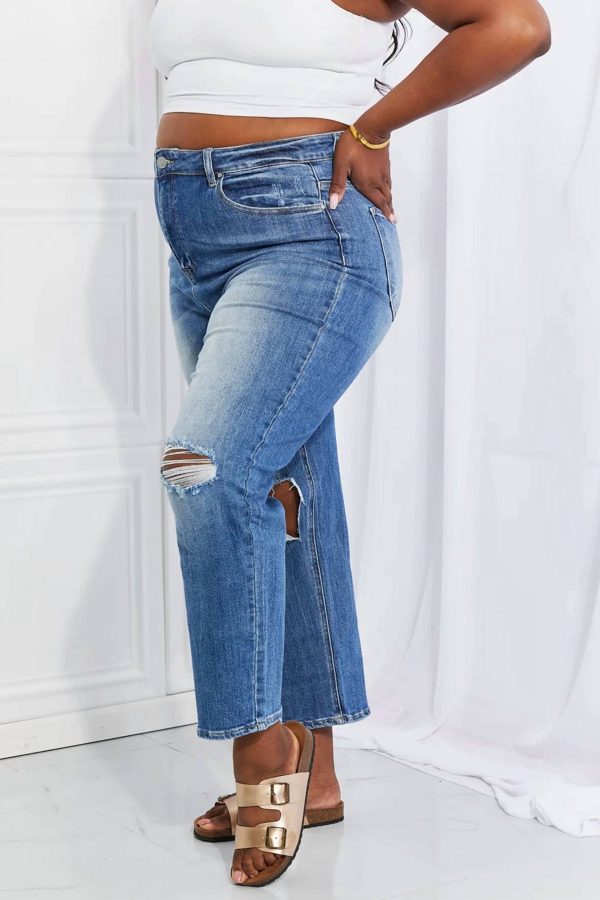 Risen - Emily High Rise Relaxed Jeans