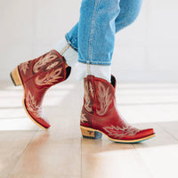 Lane Boots Women's Lexington Western Bootie in smoldering ruby - women's shoe - view 9