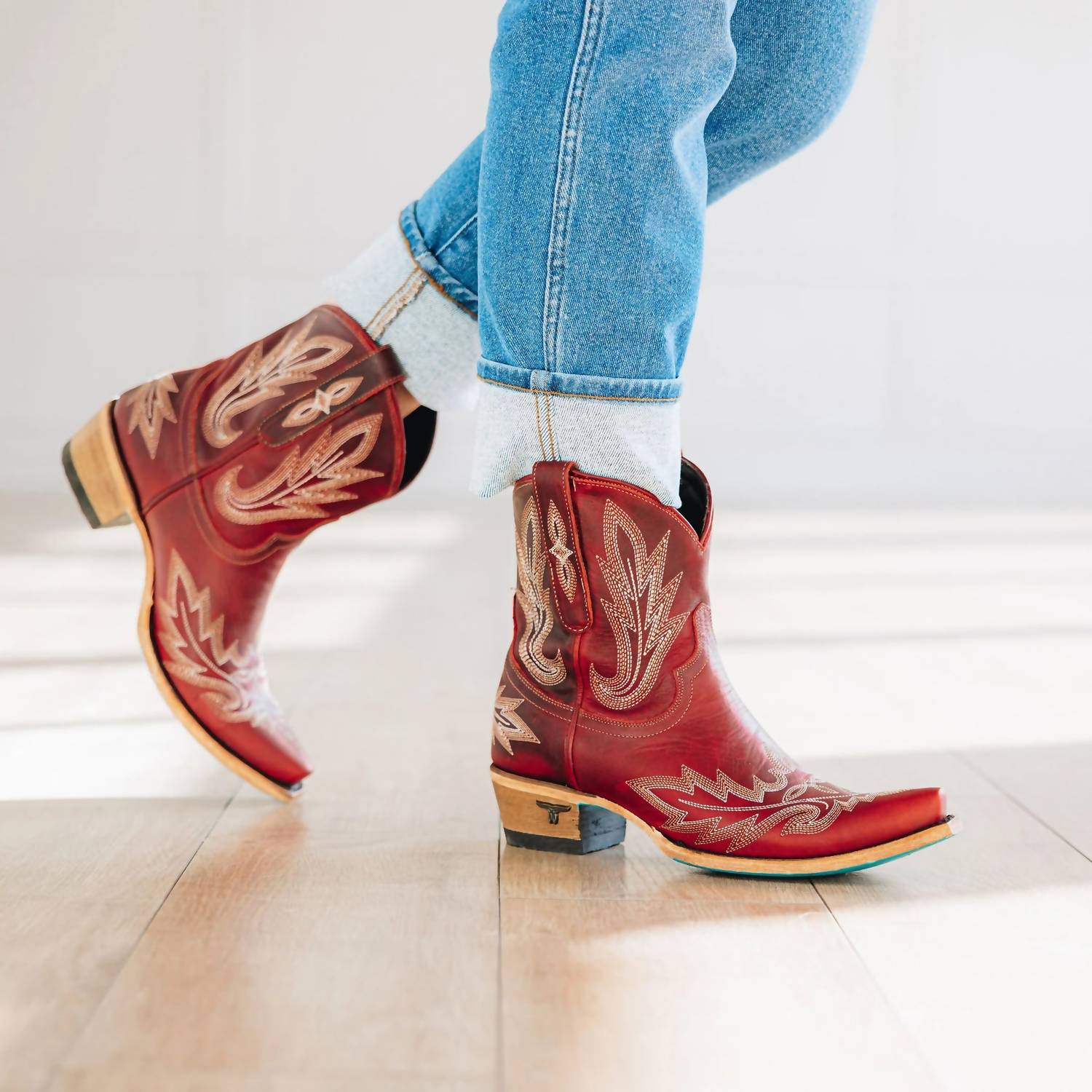Lane Boots Women's Lexington Western Bootie in smoldering ruby - women's shoe - view 9