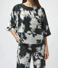 Joseph Ribkoff - Floral Satin Boxy Top