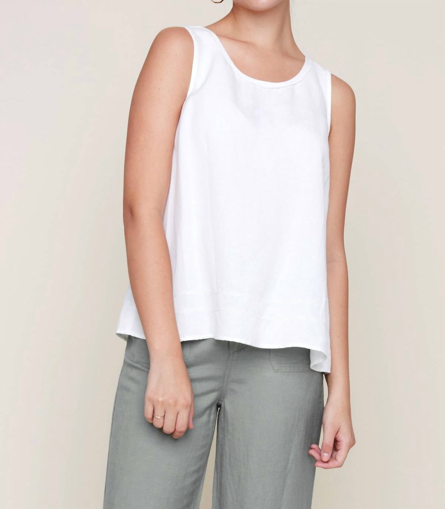 Renuar - Linen Sleeveless Top