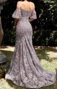 Cinderella Divine - Off The Shoulder Mermaid Lace Gown