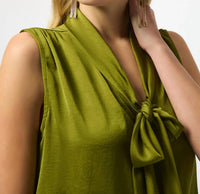 Joseph Ribkoff - V Neck With Tie Sleeveless Top