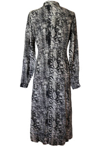 Go By Go Silk - Go Get Schooled Snake Print Midi Dress