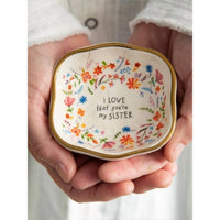 Natural Life I Love That You’re My Sister Trinket Dish in white - item - alternate view