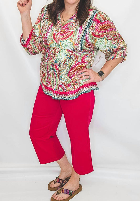 Tribal - Tropical Sleeve Blouse