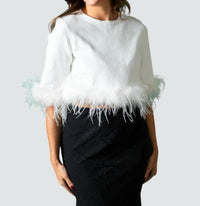 Lucy Paris - Sally Feather Woven Top