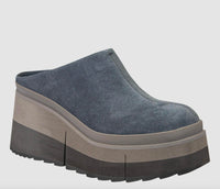 Naked Feet Women's Coach Platform Clogs in dark grey - women's shoe