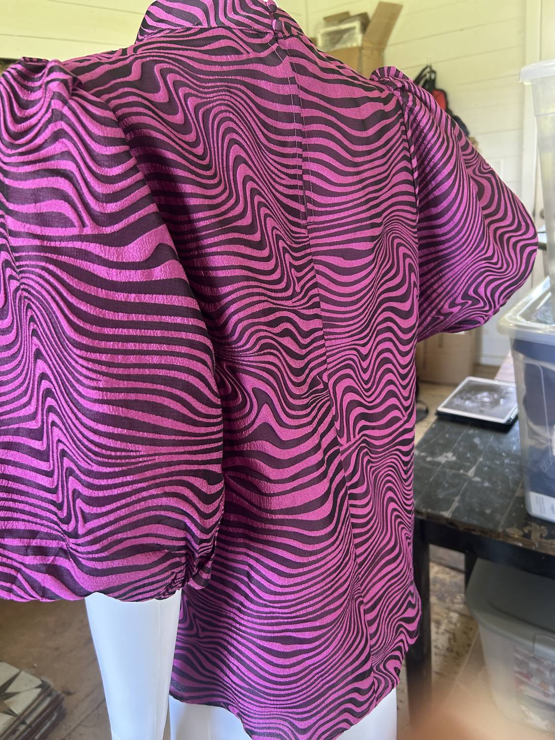 Thml - Women's Puff Sleeve Print Top