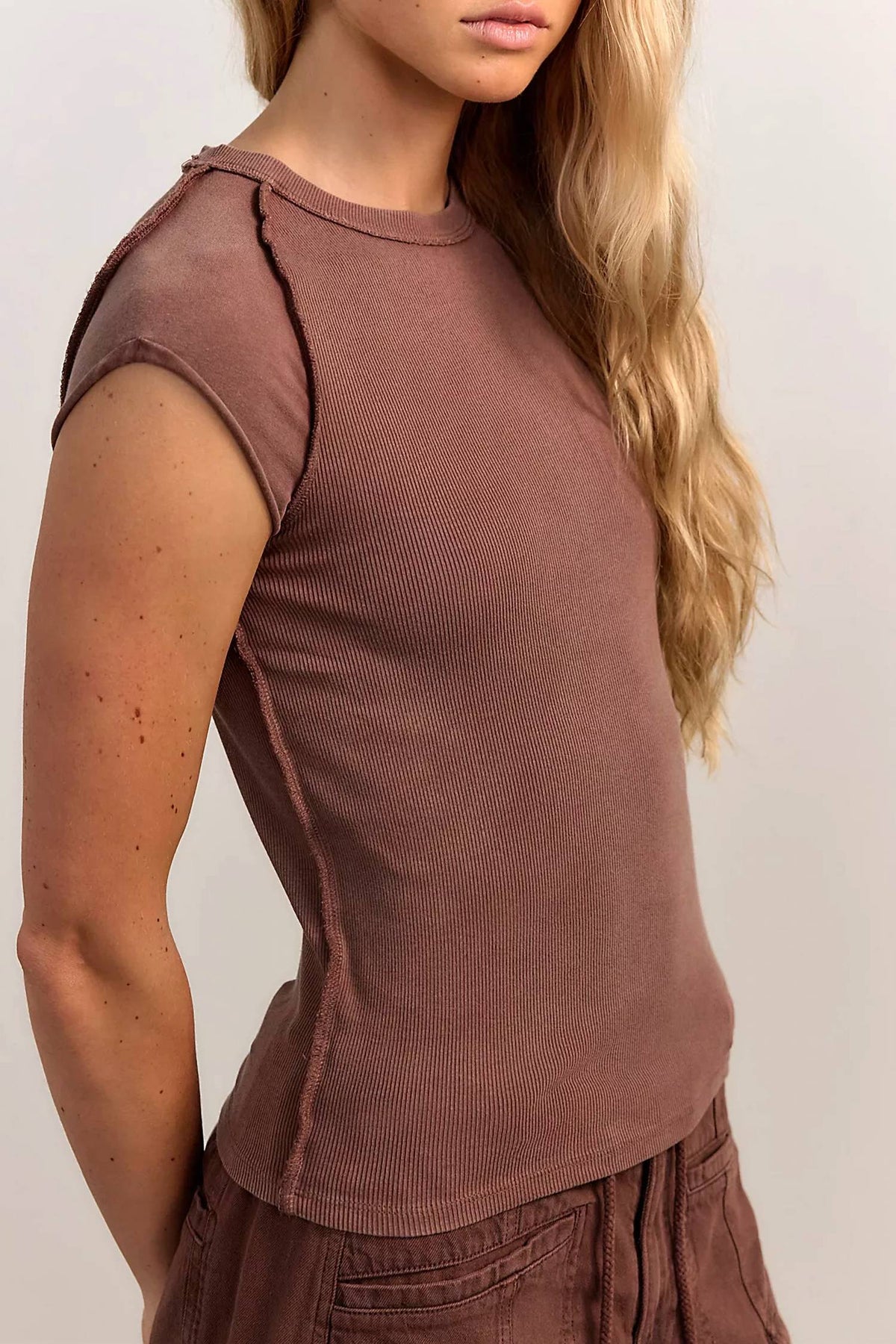 Free People - Ever Had Ribbed Knit Tee