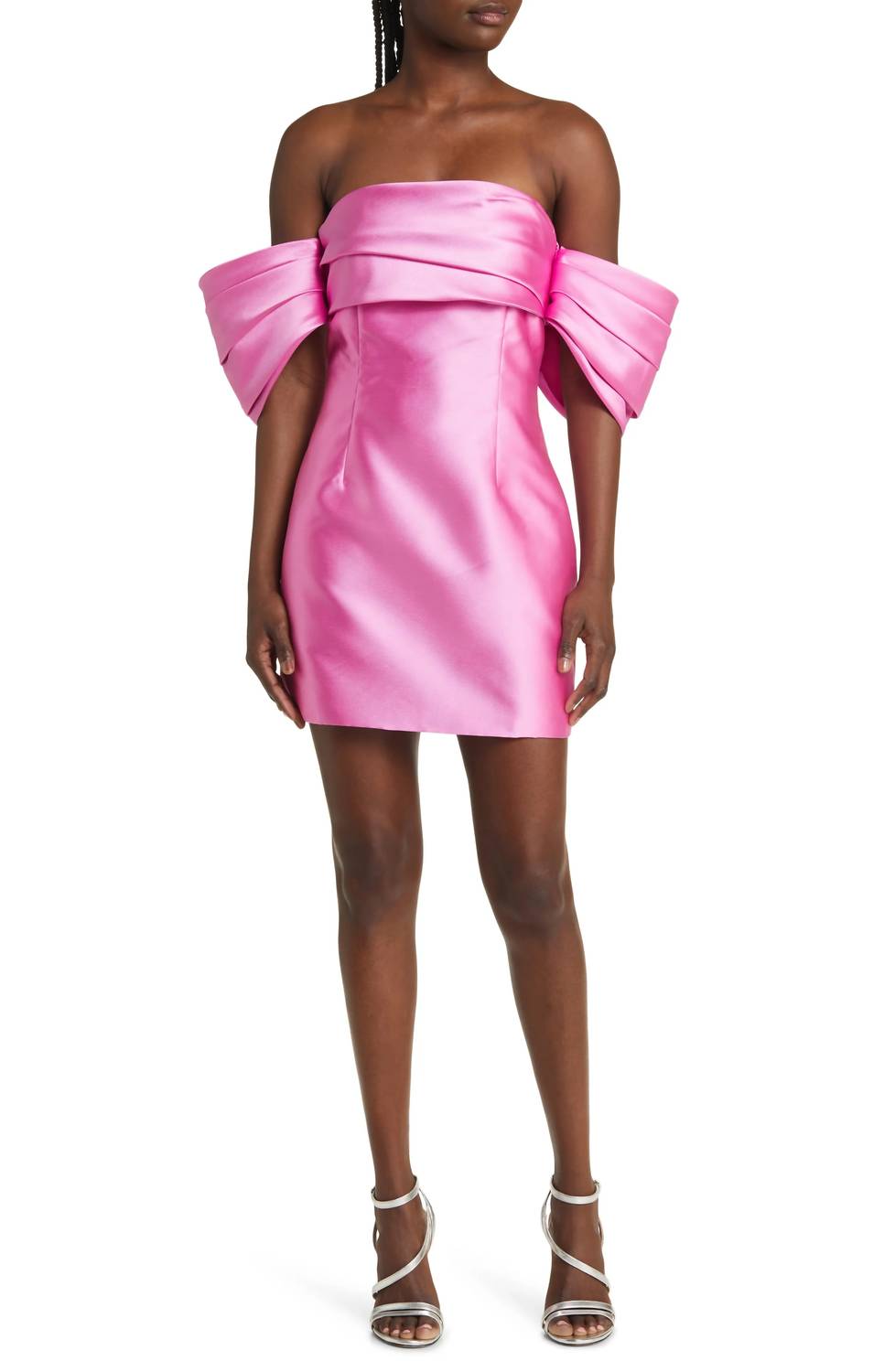 Moon River - Off The Shoulder Puff Sleeve Mini Dress