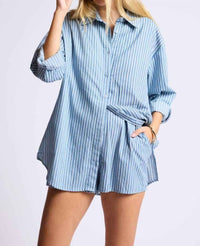 Sage The Label - Boyfriend Style Shirt & Short Romper