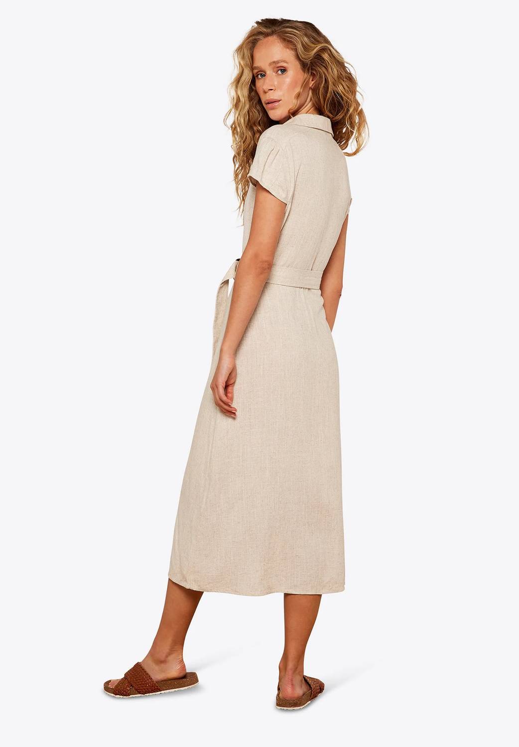 Apricot - Vintage Button Dress