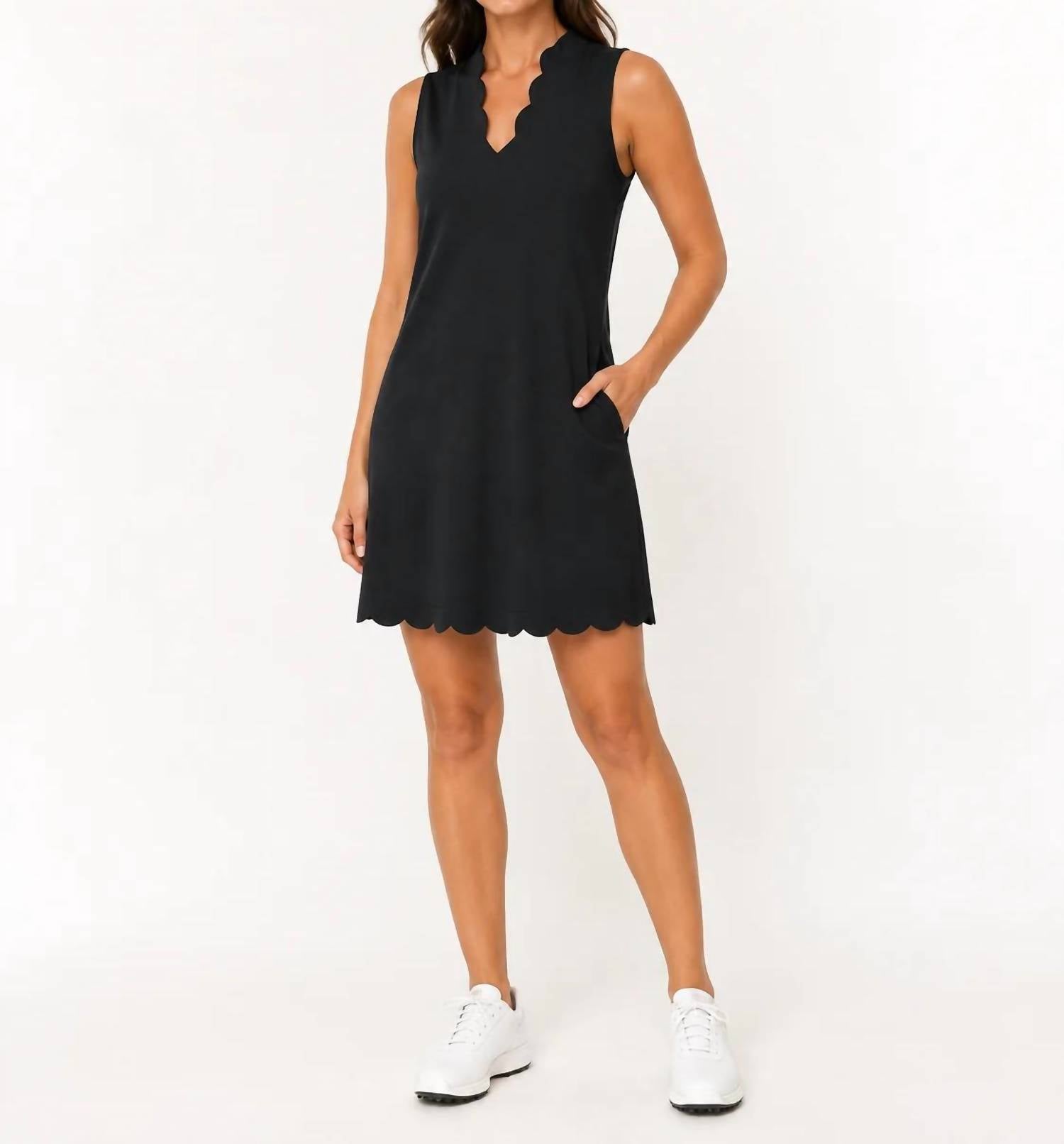 Lulu-B - Women's Scalloped Sleeveless Dress