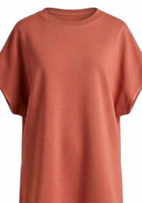 P.CILL Women's Modal Contrast Tunic Top in dusty rose - women's blouse - detail view