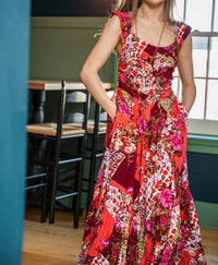 Free People Sasha Maxi Dress in strawberry combo 1 - women's dress - view 6