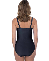 Profile By Gottex - D-Cup Scoop Neck Shirred Underwire One Piece Swimsuit