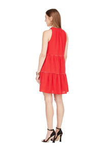 Joy Joy - Trim Tier Halter Mini Dress