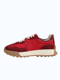 Sam Edelman Women's Langley Lace Up Sneaker in red - women's sneaker - detail view