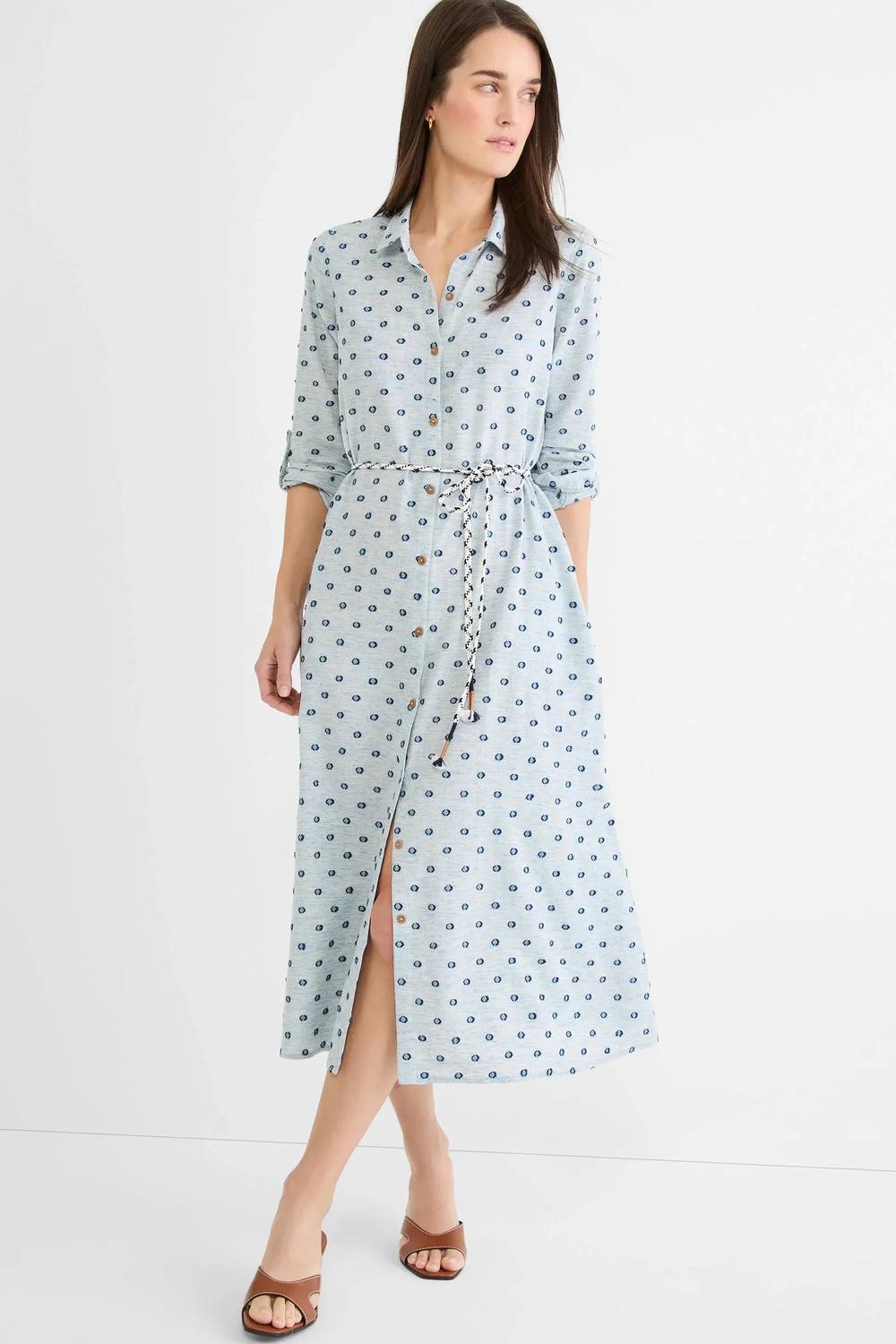 Nic + Zoe - Clipped Dot Liana Shirt Dress
