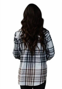 Panache - Bleach Dipped Plaid Flannel Shirt