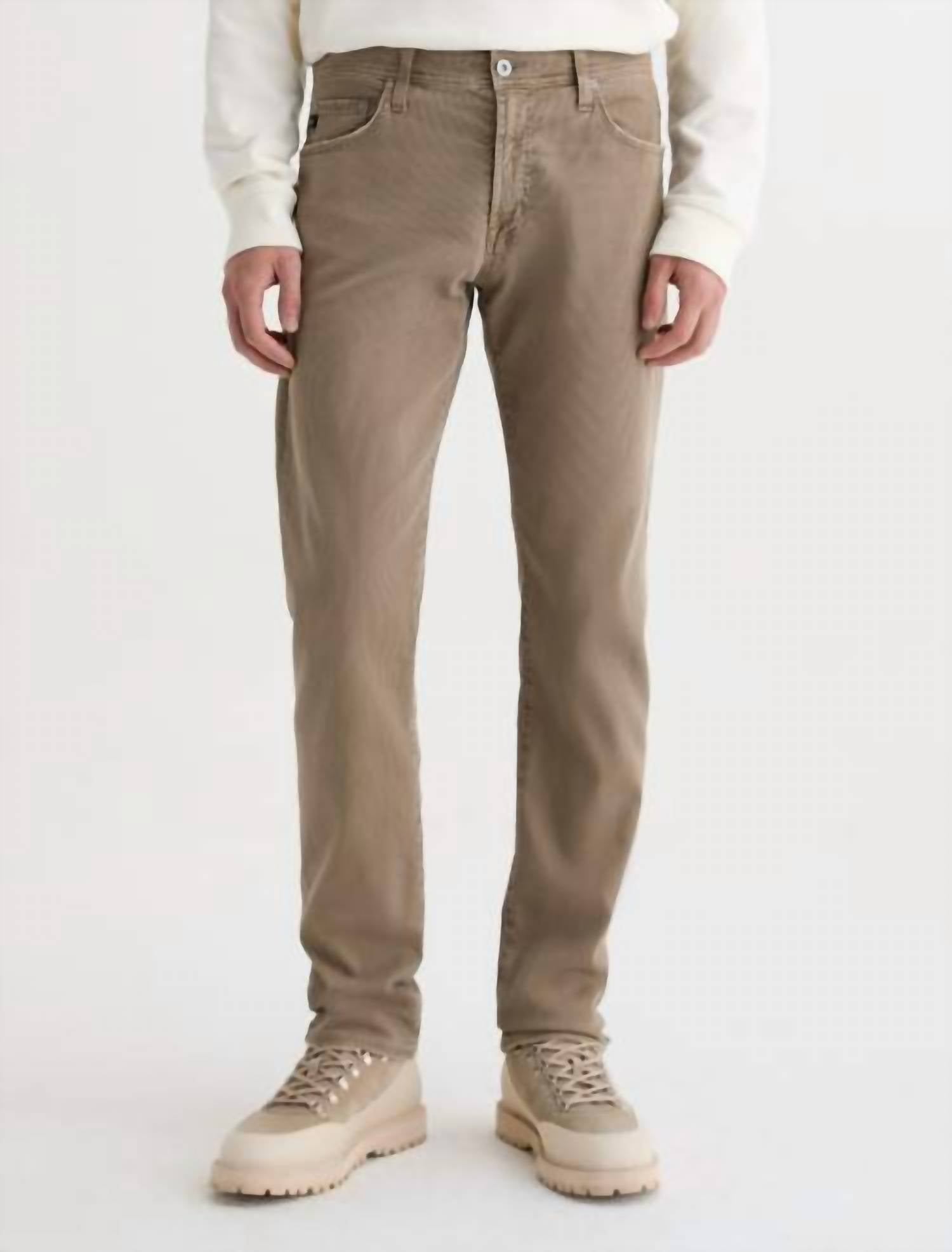 AG Jeans Tellis Bedford Corduroy Pant in 5 years sulphur industrial taupe - men's pants