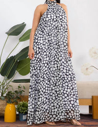 Karen T Design Polka Dot Halter Jumpsuit in black - women's pants - view 5