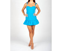 Sincerely Ours Vivi Mini Romper in blue - women's pants
