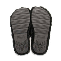 HUNTER Women's Faux Fur Flatform Crossover Slides in black - women's shoe - view 9
