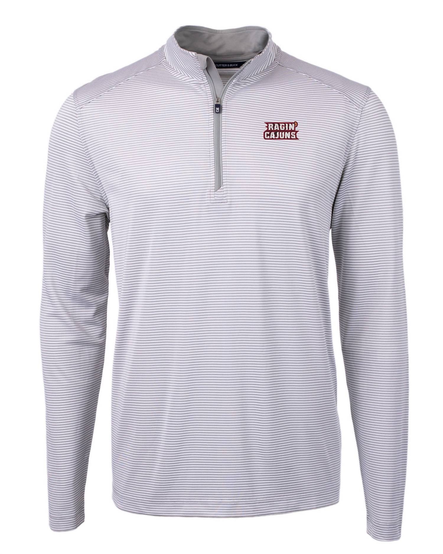 Cutter & Buck - Men's Ragin Cajuns Micro Stripe Quarter Zip Top
