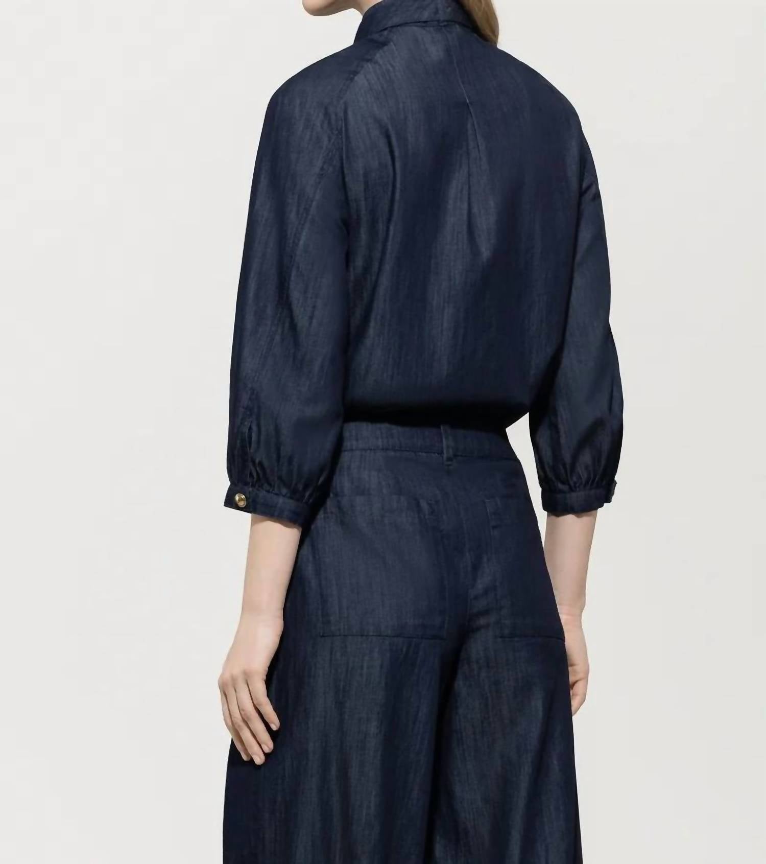 Luisa Cerano - Button Front Blouse With Tie