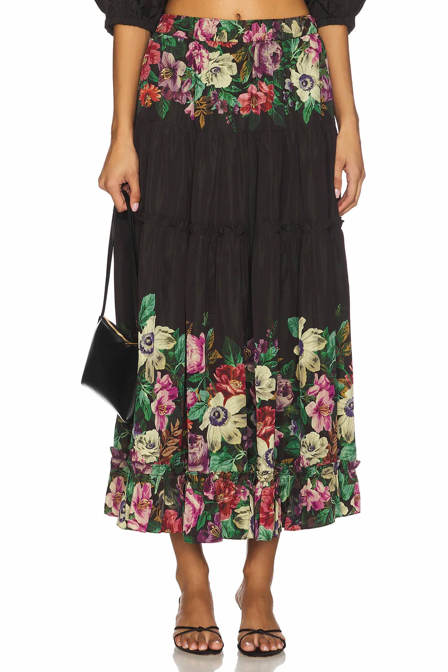 Sea - Viktoria Floral Print Midi Skirt