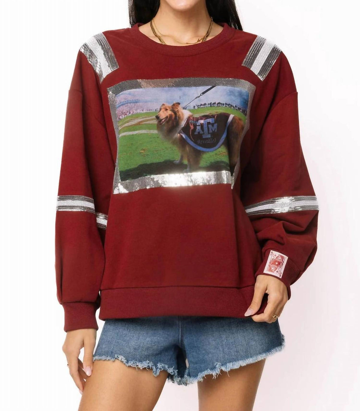Queen Of Sparkles - Licensed Texas A&m Mascot Image Sweatshirt