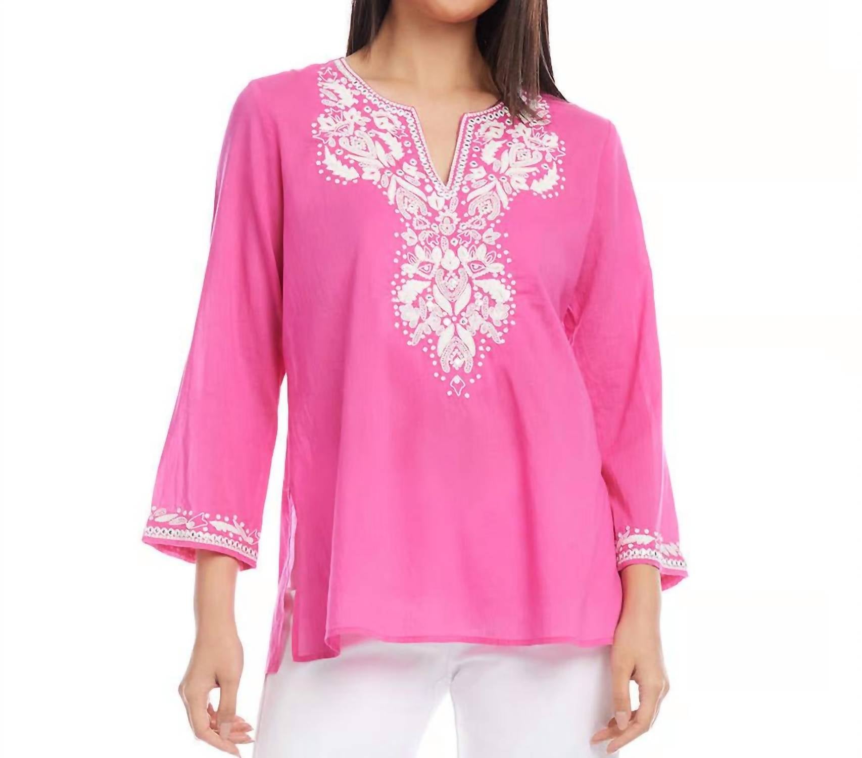 Karen Kane - Prim Embroidered Tunic