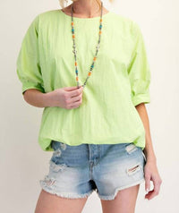 Easel - Parachute Bubble Woven Top