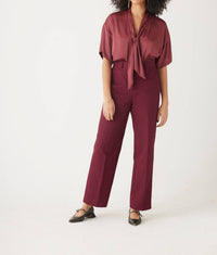 Rose Velvet - Piper Cotton Twill Full Length Pants