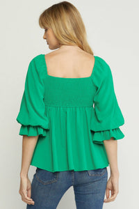 Entro - Square Neck Babydoll Top