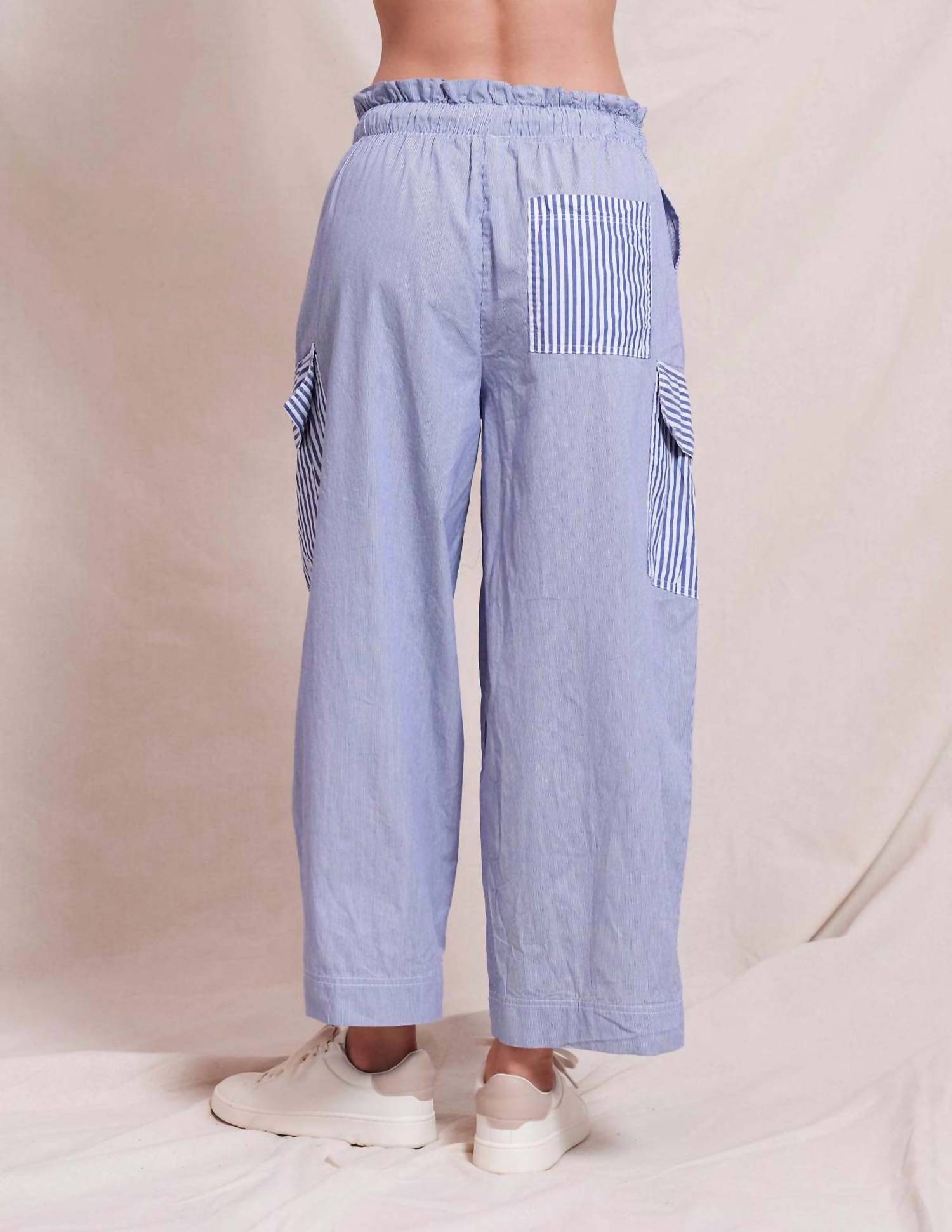 Sundry - Women's Mixed Stripe Cargo Pant